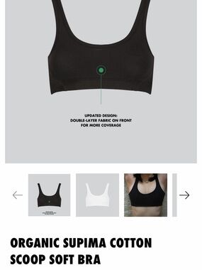 Scoop Soft Bra - Black Organic Cotton